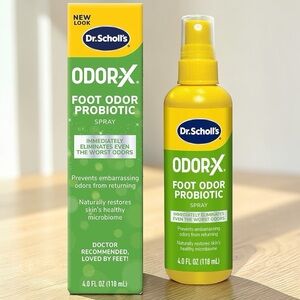 Dr Scholl’s Odor-X Foot Odor Probiotic Spray 4oz Shoe & Foot Deodorant Spray
